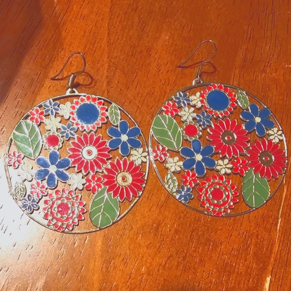 Floral earrings